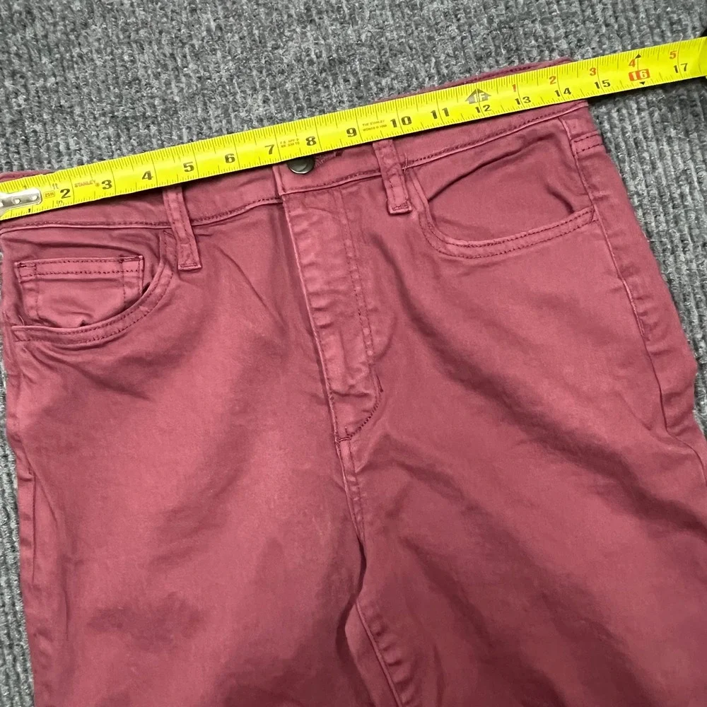 Joe's Jeans Rosy Ash Wide Leg High Rise Pants Mauve 28 Crop Womens Stretch Ankle - Picture 4 of 10